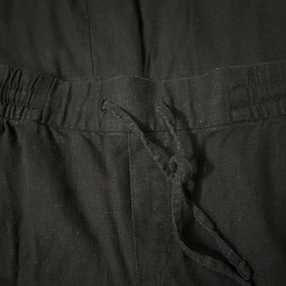 Black Linen blend wide leg old navy pants - Picture 2 of 5